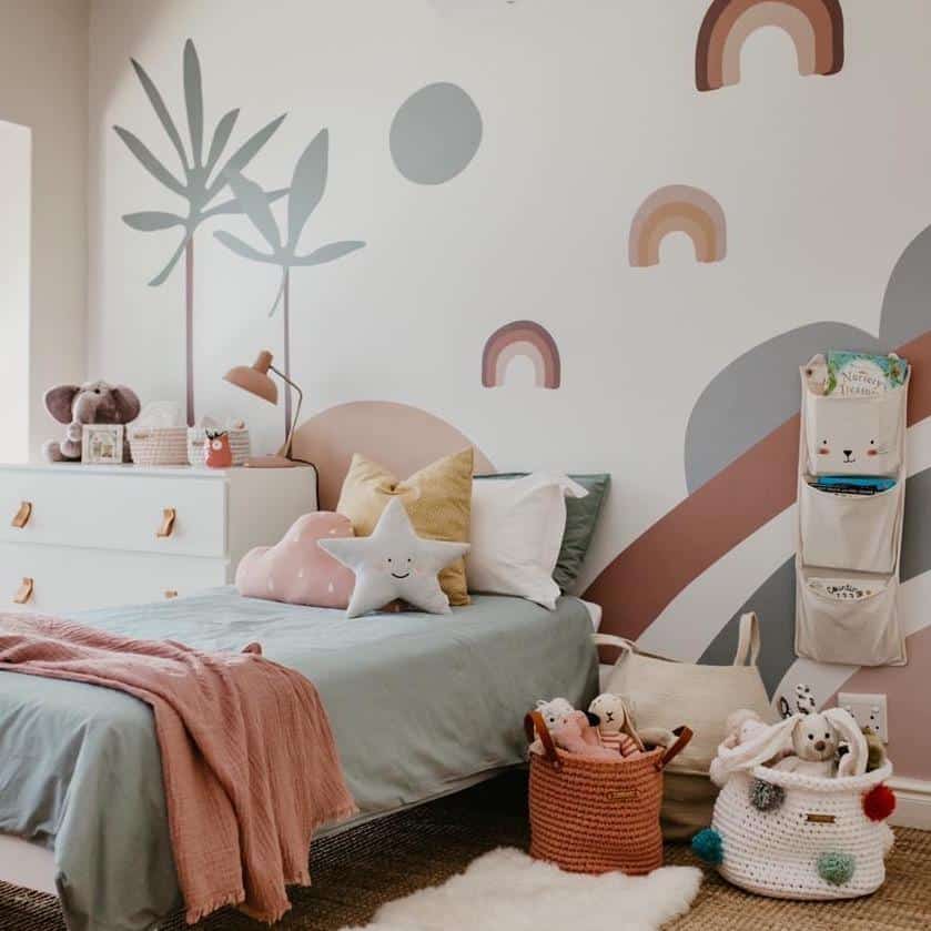 Abstract Wren Wallpaper Mural